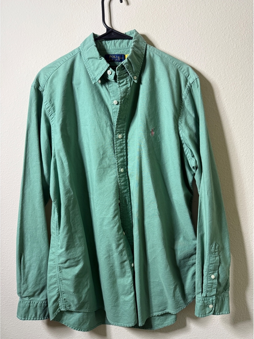 Polo Ralph Lauren Classic Fit Green Button-Down Oxford Shirt Size Large